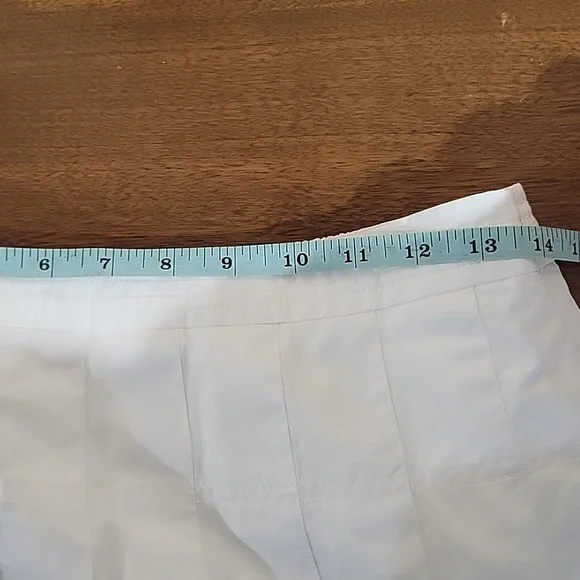 Madewell Pleated Midi Skirt in 100% Cotton Poplin NV576 White Size 6 NWT - Picture 7 of 8